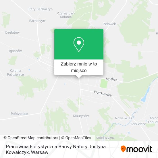 Mapa Pracownia Florystyczna Barwy Natury Justyna Kowalczyk