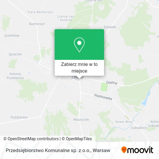 Mapa Przedsiębiorstwo Komunalne sp. z o.o.