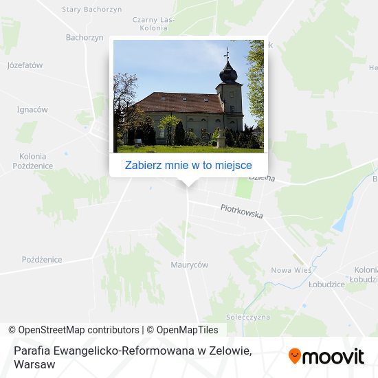 Mapa Parafia Ewangelicko-Reformowana w Zelowie