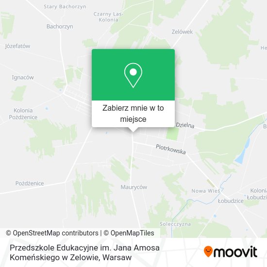 Mapa Przedszkole Edukacyjne im. Jana Amosa Komeńskiego w Zelowie