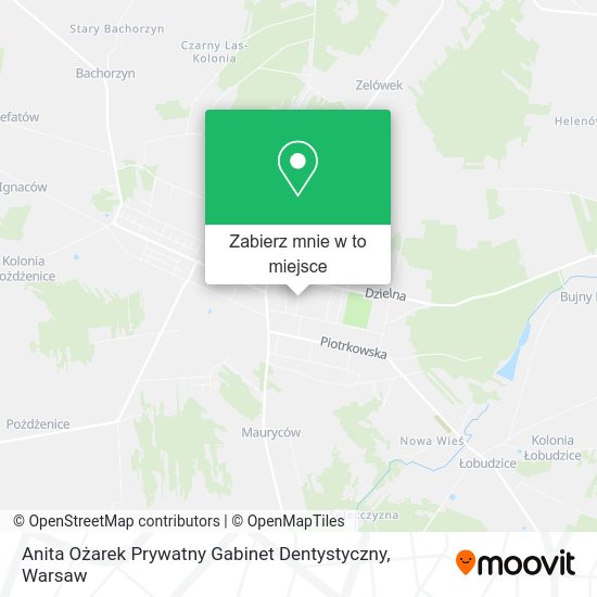 Mapa Anita Ożarek Prywatny Gabinet Dentystyczny