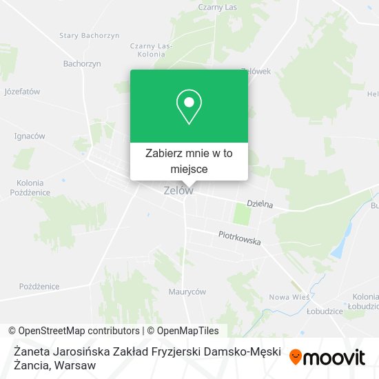 Mapa Żaneta Jarosińska Zakład Fryzjerski Damsko-Męski Żancia