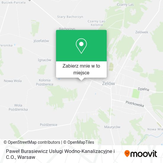 Mapa Paweł Burasiewicz Usługi Wodno-Kanalizacyjne i C.O.