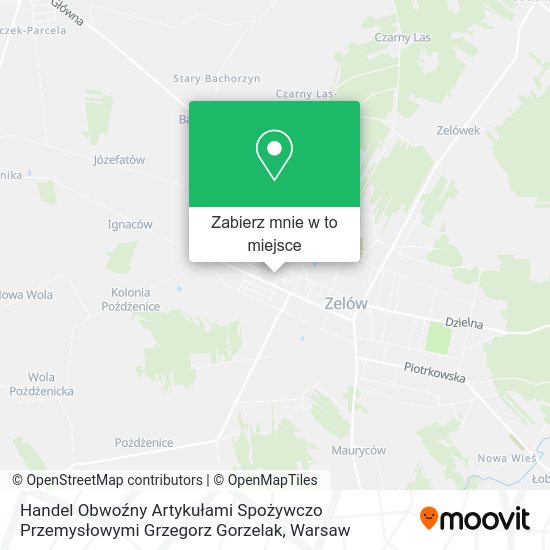 Mapa Handel Obwoźny Artykułami Spożywczo Przemysłowymi Grzegorz Gorzelak