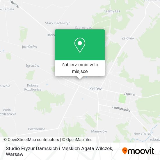 Mapa Studio Fryzur Damskich i Męskich Agata Wilczek