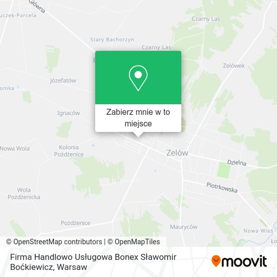 Mapa Firma Handlowo Usługowa Bonex Sławomir Boćkiewicz