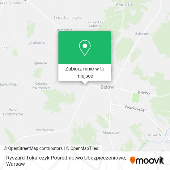 Mapa Ryszard Tokarczyk Pośrednictwo Ubezpieczeniowe