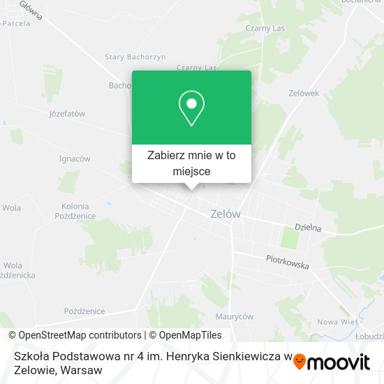 Mapa Szkoła Podstawowa nr 4 im. Henryka Sienkiewicza w Zelowie