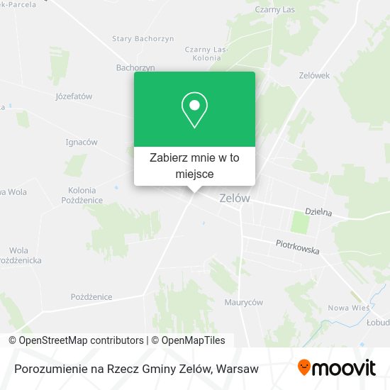 Mapa Porozumienie na Rzecz Gminy Zelów