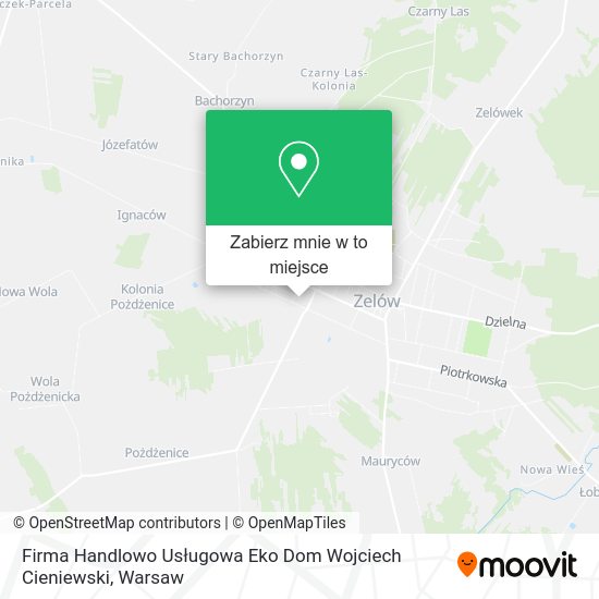 Mapa Firma Handlowo Usługowa Eko Dom Wojciech Cieniewski