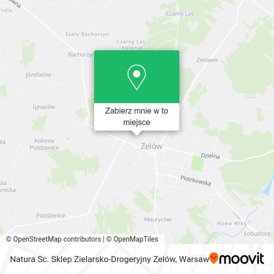 Mapa Natura Sc. Sklep Zielarsko-Drogeryjny Zelów