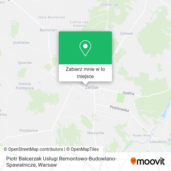 Mapa Piotr Balcerzak Usługi Remontowo-Budowlano-Spawalnicze