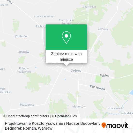 Mapa Projektowanie Kosztorysowanie i Nadzór Budowlany Bednarek Roman