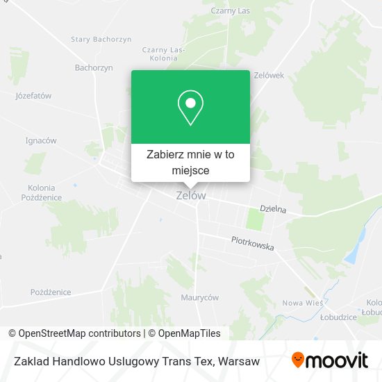 Mapa Zaklad Handlowo Uslugowy Trans Tex