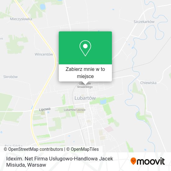 Mapa Idexim. Net Firma Usługowo-Handlowa Jacek Misiuda