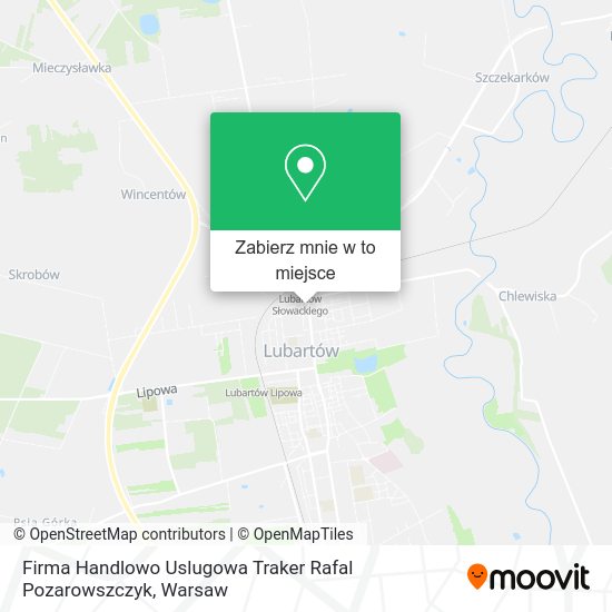 Mapa Firma Handlowo Uslugowa Traker Rafal Pozarowszczyk