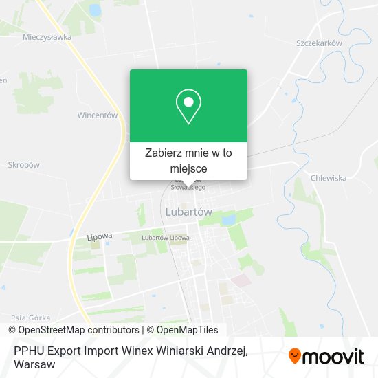 Mapa PPHU Export Import Winex Winiarski Andrzej