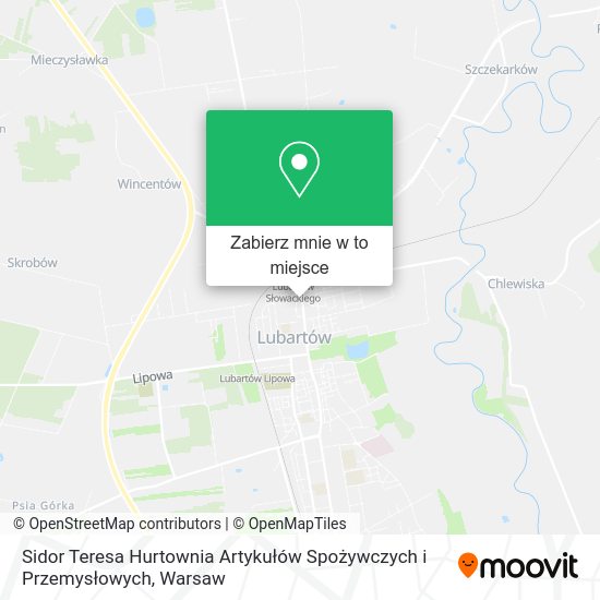 Mapa Sidor Teresa Hurtownia Artykułów Spożywczych i Przemysłowych