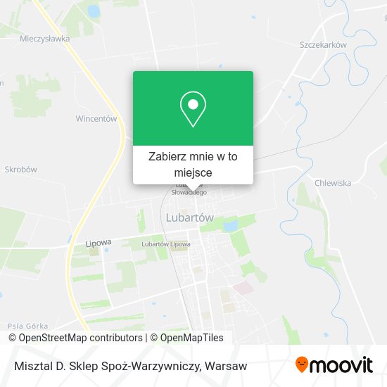 Mapa Misztal D. Sklep Spoż-Warzywniczy