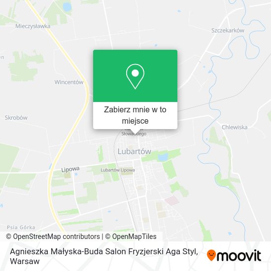 Mapa Agnieszka Małyska-Buda Salon Fryzjerski Aga Styl