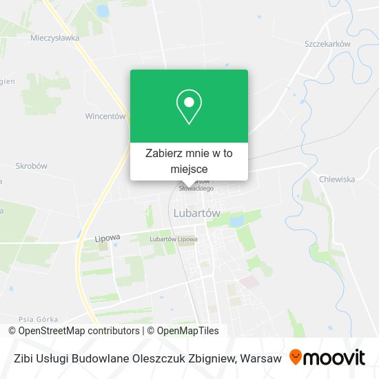 Mapa Zibi Usługi Budowlane Oleszczuk Zbigniew