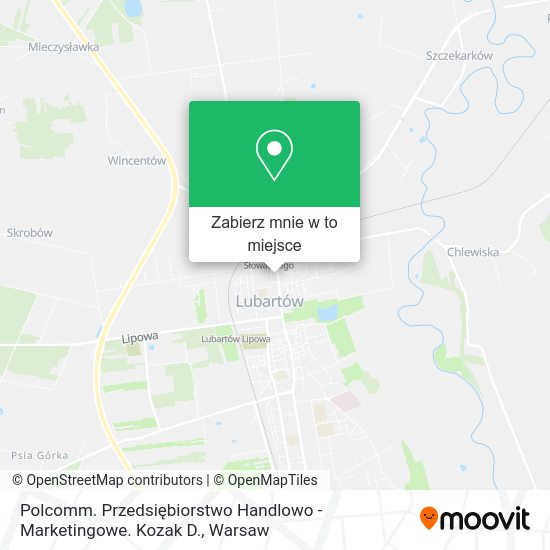 Mapa Polcomm. Przedsiębiorstwo Handlowo - Marketingowe. Kozak D.