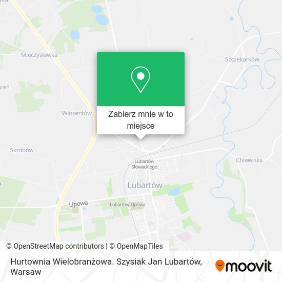 Mapa Hurtownia Wielobranżowa. Szysiak Jan Lubartów