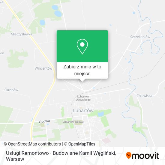 Mapa Usługi Remontowo - Budowlane Kamil Węgliński