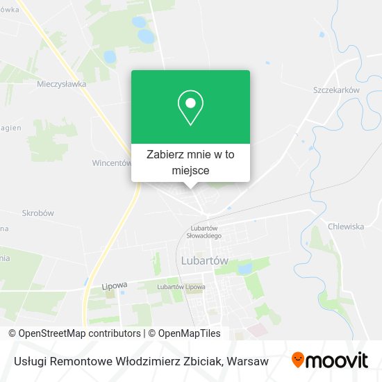 Mapa Usługi Remontowe Włodzimierz Zbiciak