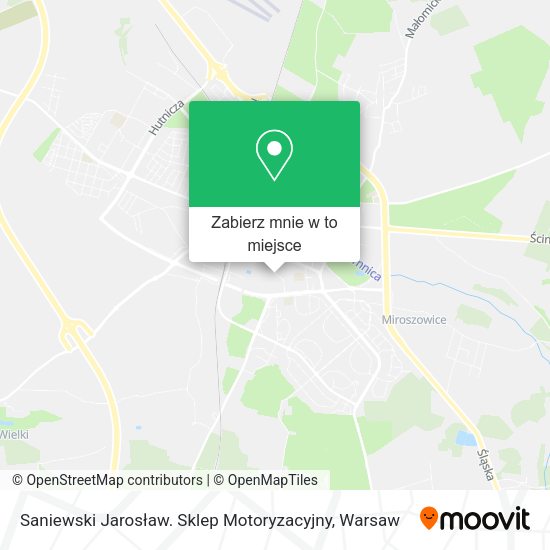 Mapa Saniewski Jarosław. Sklep Motoryzacyjny