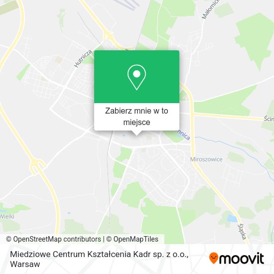 Mapa Miedziowe Centrum Kształcenia Kadr sp. z o.o.