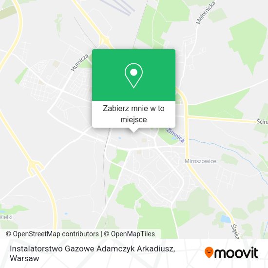 Mapa Instalatorstwo Gazowe Adamczyk Arkadiusz