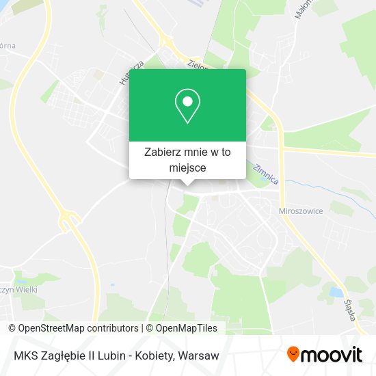 Mapa MKS Zagłębie II Lubin - Kobiety