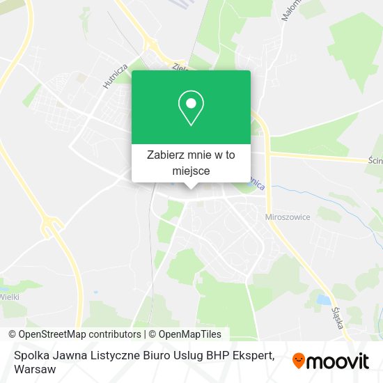 Mapa Spolka Jawna Listyczne Biuro Uslug BHP Ekspert