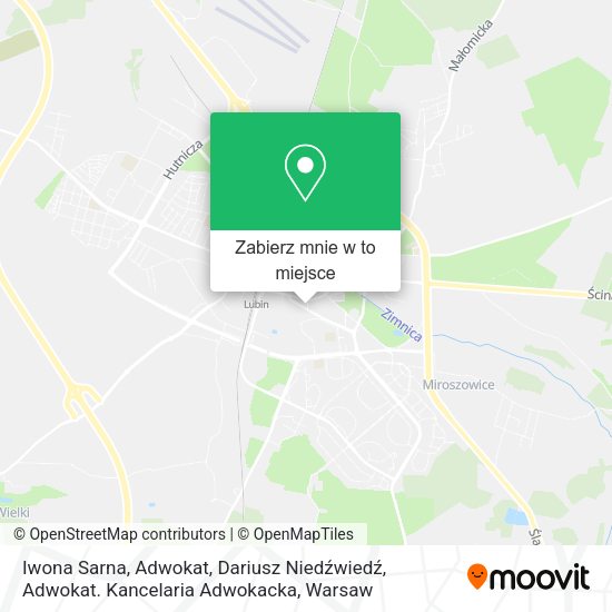 Mapa Iwona Sarna, Adwokat, Dariusz Niedźwiedź, Adwokat. Kancelaria Adwokacka