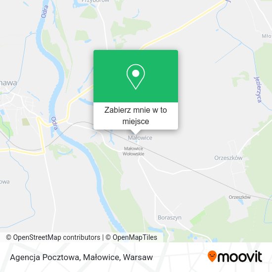 Mapa Agencja Pocztowa, Małowice