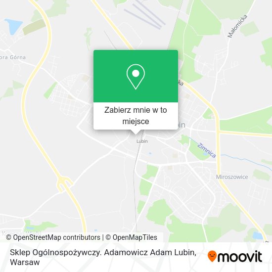 Mapa Sklep Ogólnospożywczy. Adamowicz Adam Lubin