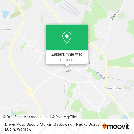 Mapa Driver Auto Szkoła Marcin Gątkowski - Nauka Jazdy Lubin