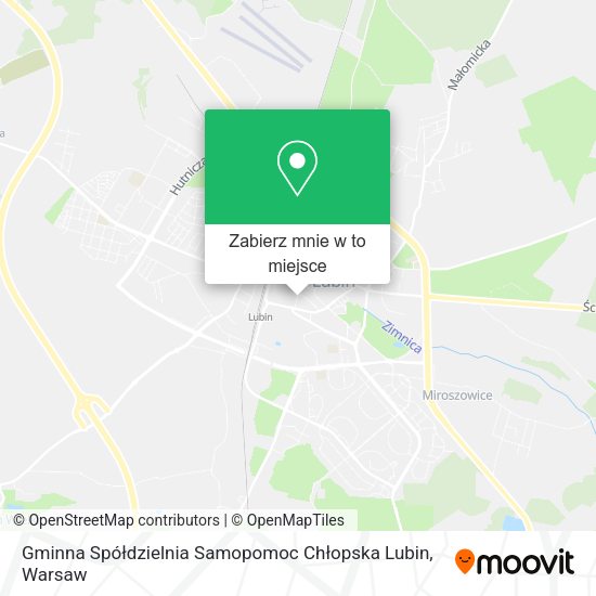 Mapa Gminna Spółdzielnia Samopomoc Chłopska Lubin