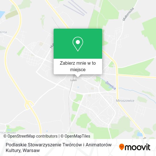 Mapa Podlaskie Stowarzyszenie Twórców i Animatorów Kultury