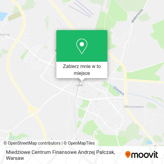 Mapa Miedziowe Centrum Finansowe Andrzej Pałczak