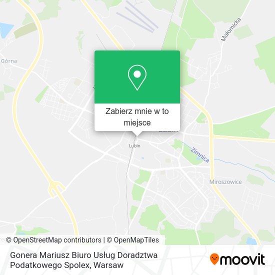 Mapa Gonera Mariusz Biuro Usług Doradztwa Podatkowego Spolex