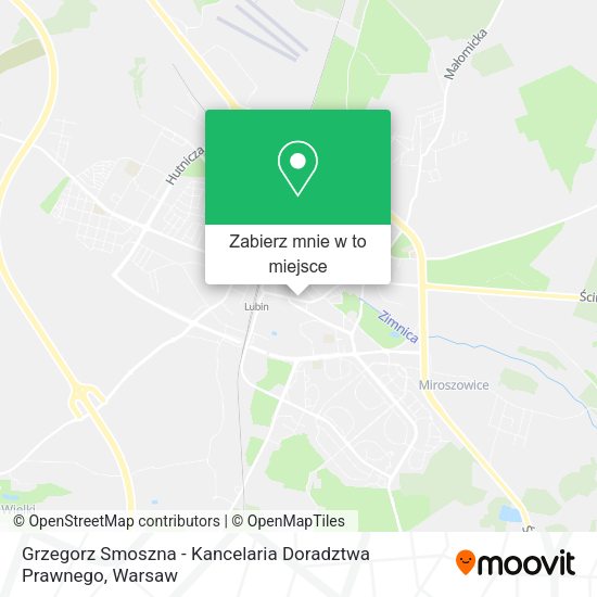 Mapa Grzegorz Smoszna - Kancelaria Doradztwa Prawnego