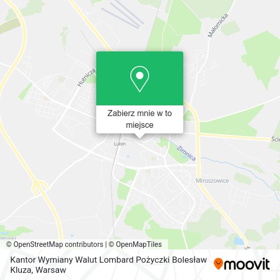 Mapa Kantor Wymiany Walut Lombard Pożyczki Bolesław Kluza