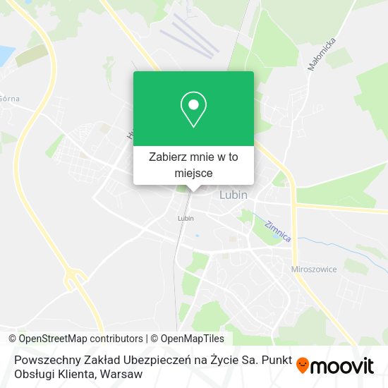 Mapa Powszechny Zakład Ubezpieczeń na Życie Sa. Punkt Obsługi Klienta