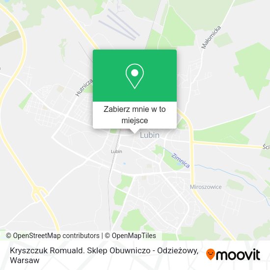 Mapa Kryszczuk Romuald. Sklep Obuwniczo - Odzieżowy