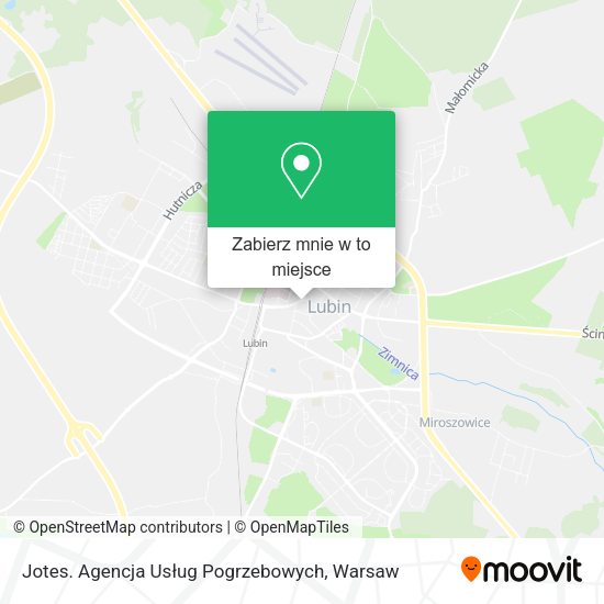 Mapa Jotes. Agencja Usług Pogrzebowych