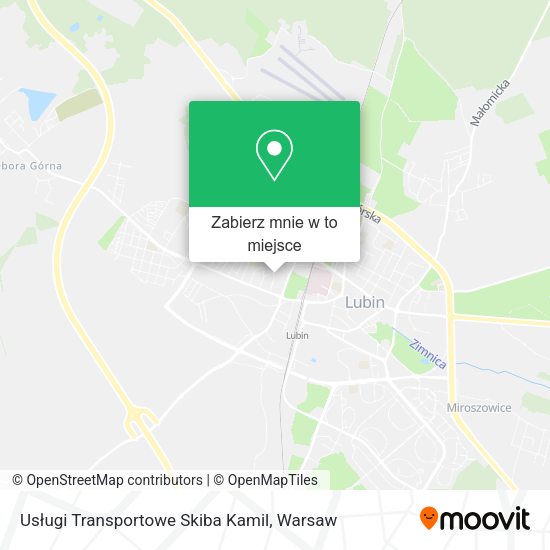 Mapa Usługi Transportowe Skiba Kamil