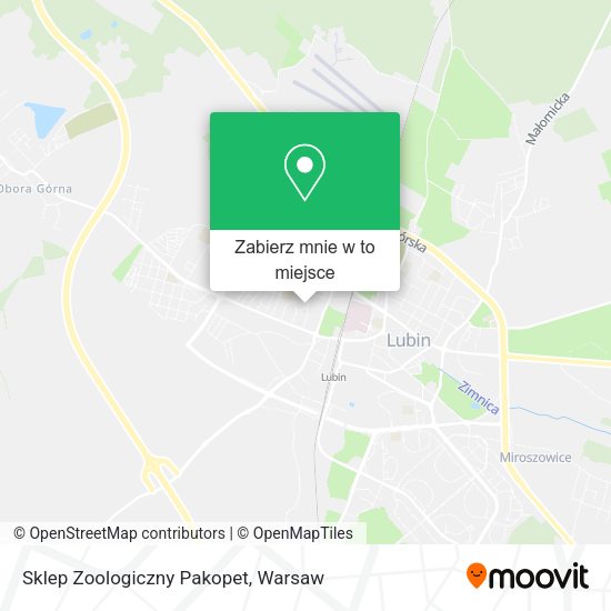 Mapa Sklep Zoologiczny Pakopet