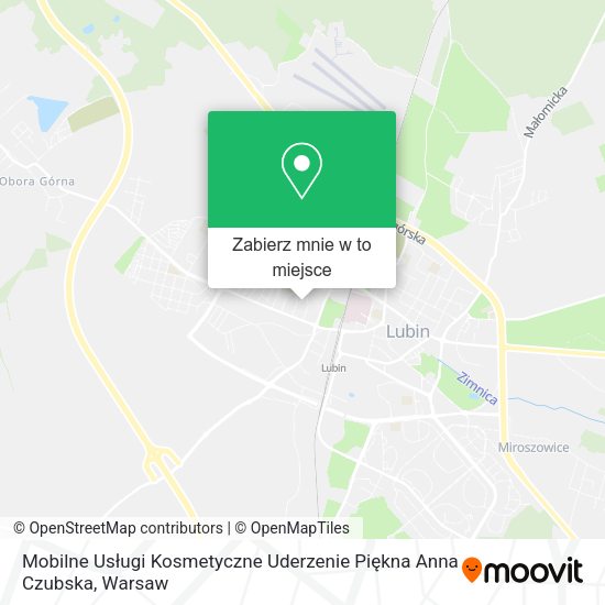 Mapa Mobilne Usługi Kosmetyczne Uderzenie Piękna Anna Czubska